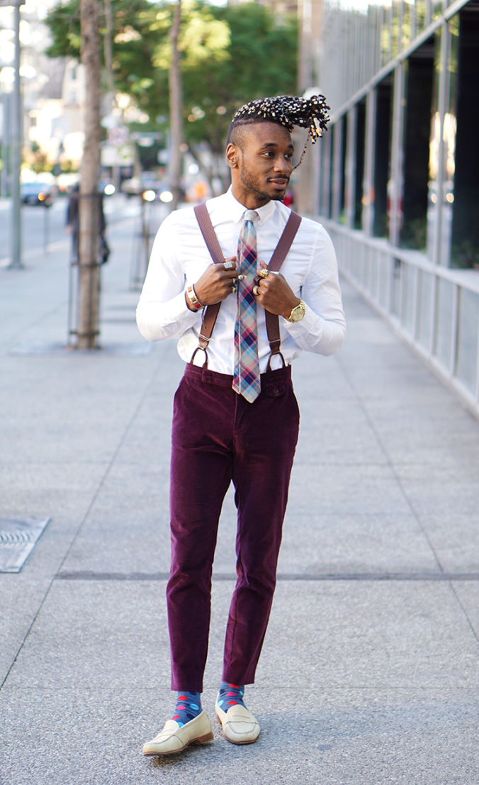 OOTD: CLASSIC BUTTON-DOWN SUSPENDERS – Norris Danta Ford