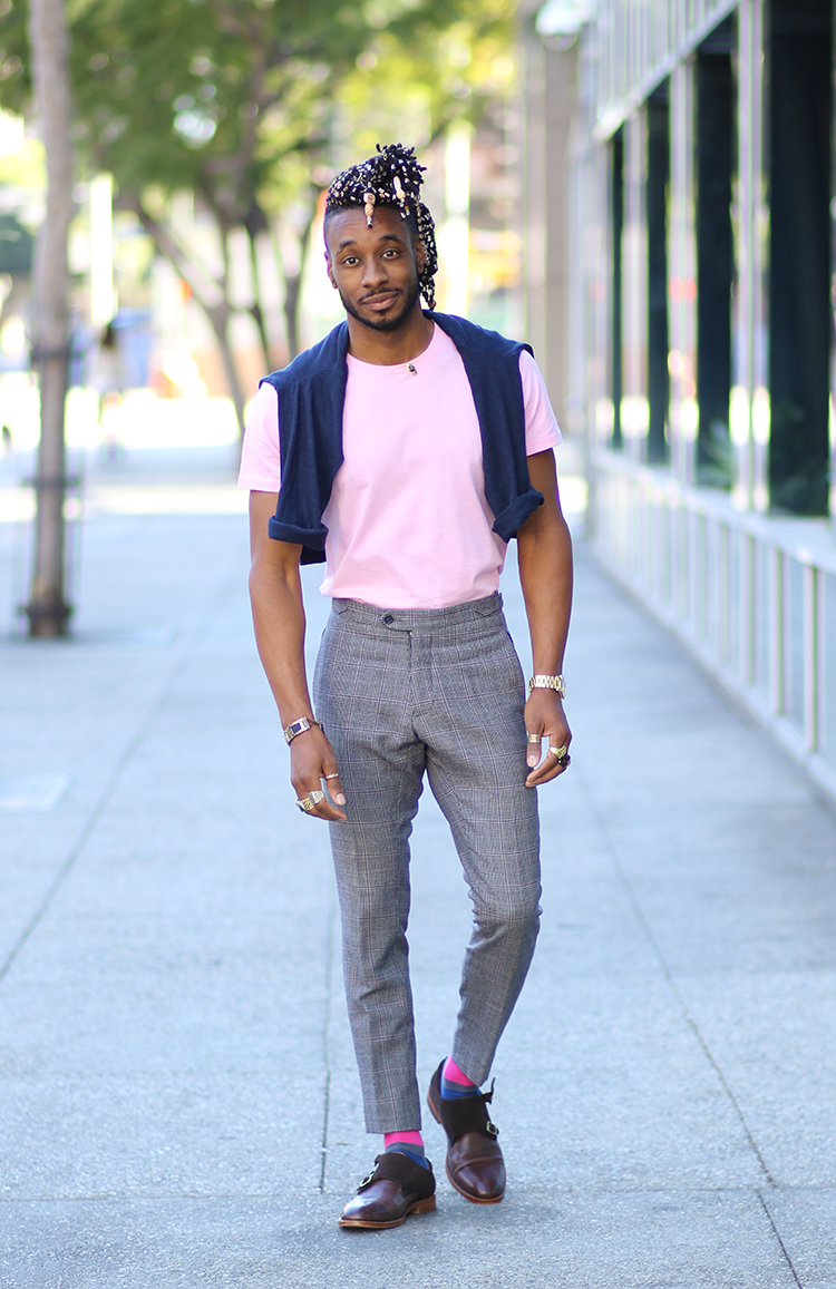 Young Man in a Black Shirt and Pink Pants · Free Stock Photo
